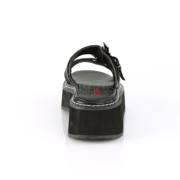 Gothic Platform Bat Buckles Slide On Sandals - Picture 5 of 5